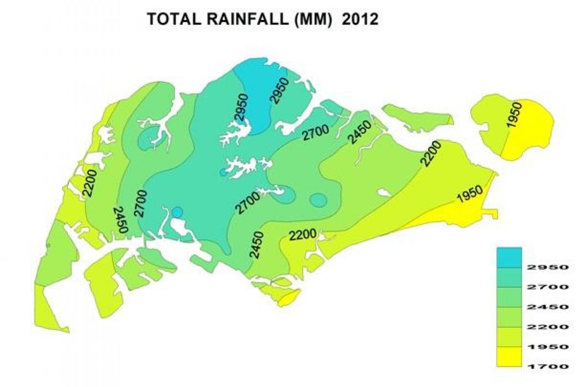 سنگاپور باران نقشه