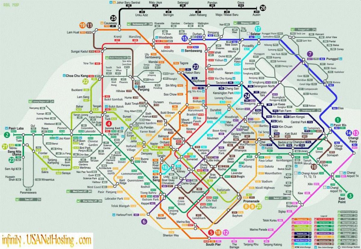 نقشه سنگاپور حمل و نقل