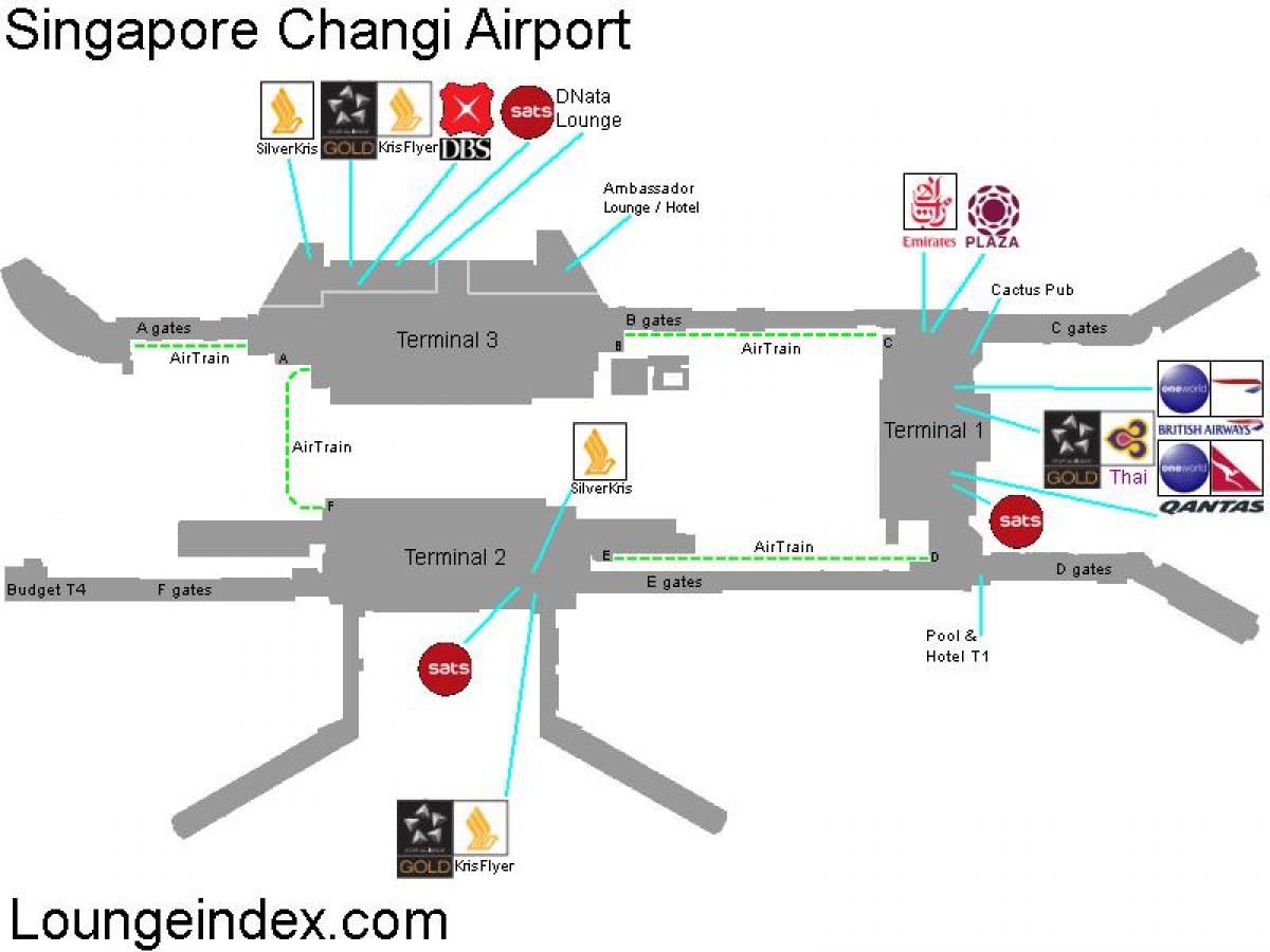 نقشه از فرودگاه سنگاپور