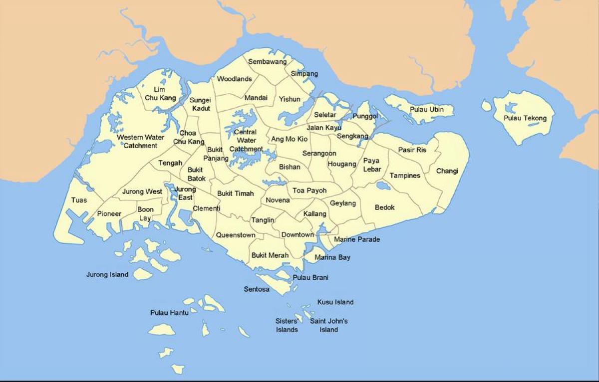 نقشه از کشور سنگاپور