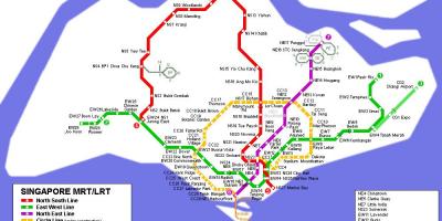 Mrt station, Singapore map