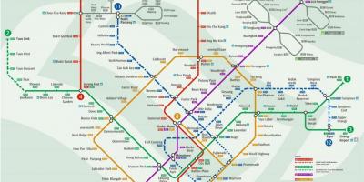 Mtr نقشه ایستگاه سنگاپور