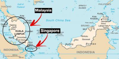 سنگاپور نقشه جهان