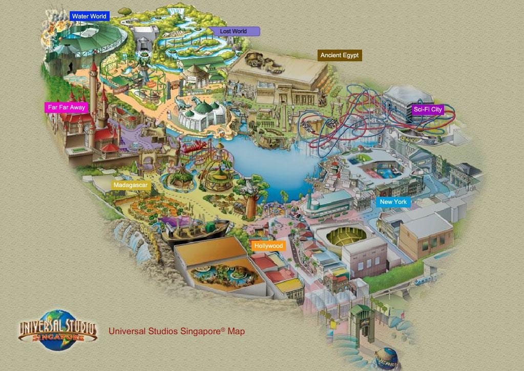 تفریحی world sentosa نقشه
