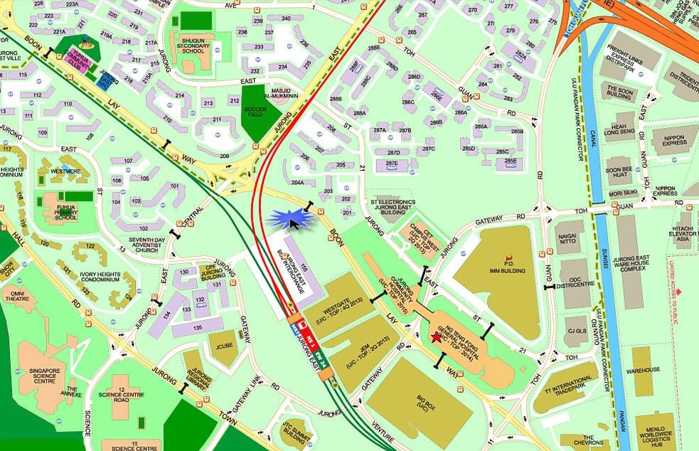 نقشه Jurong East