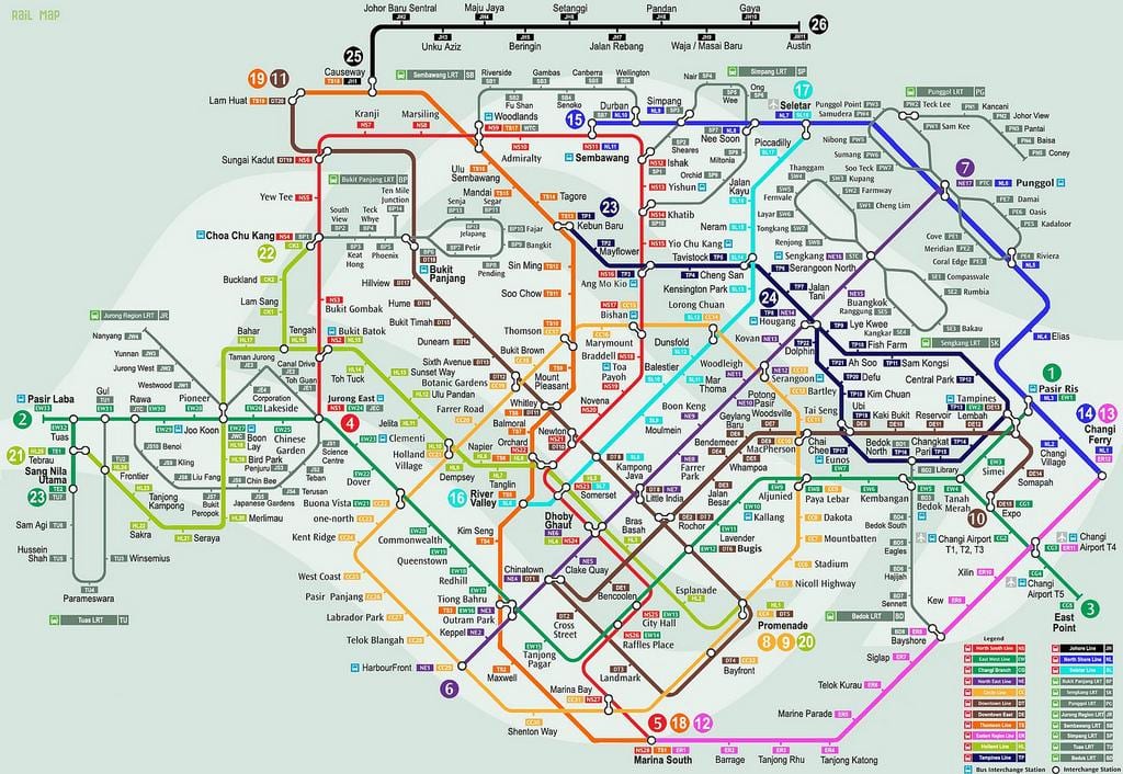 lrt نقشه سنگاپور