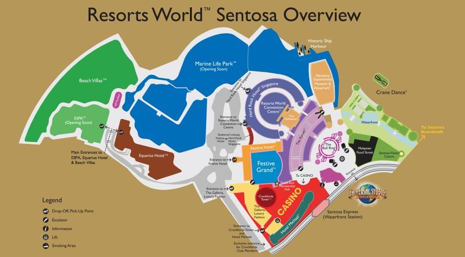 تفریحی World Sentosa نقشه
