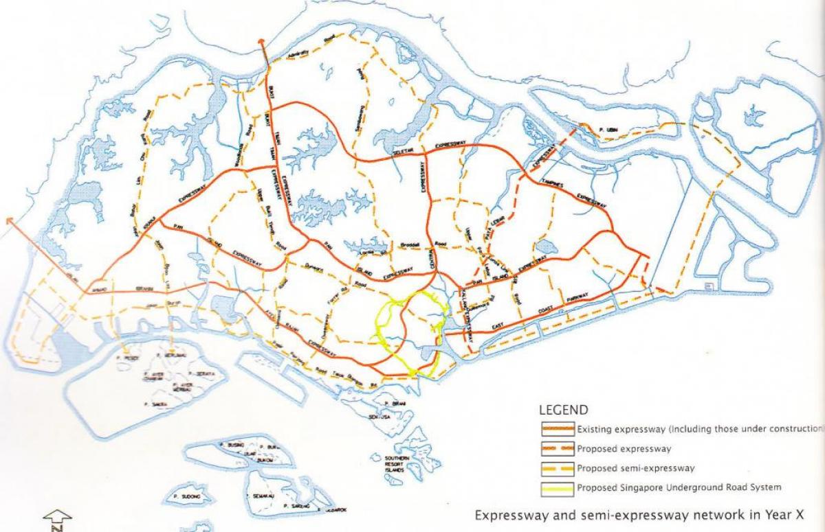 سنگاپور نقشه بزرگراه