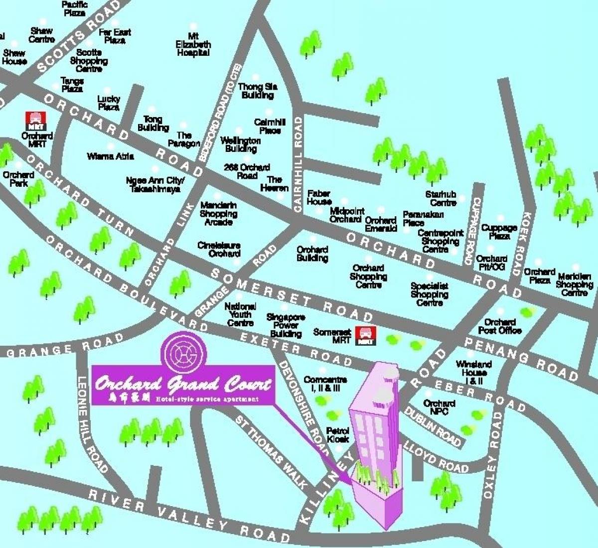 جاده باغ سنگاپور نقشه