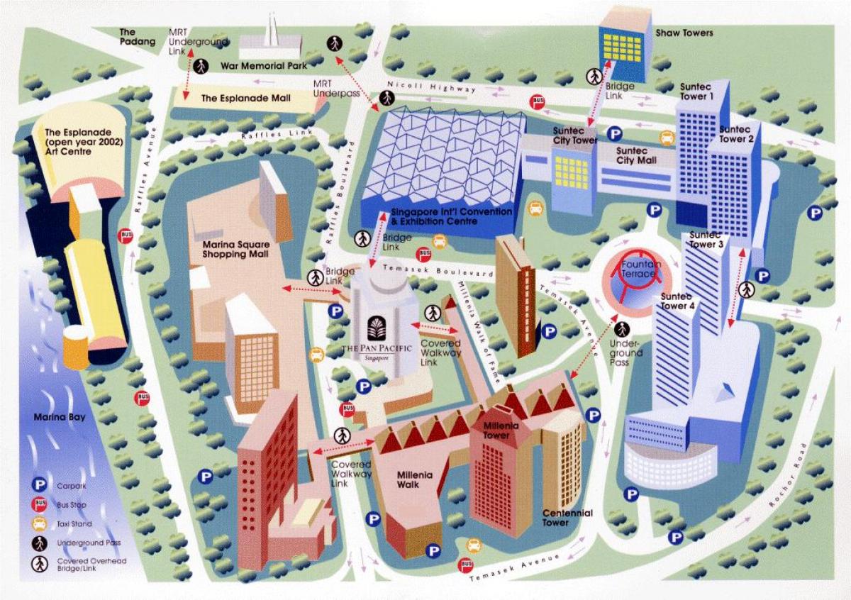 منطقه کسب و کار مرکزی سنگاپور نقشه