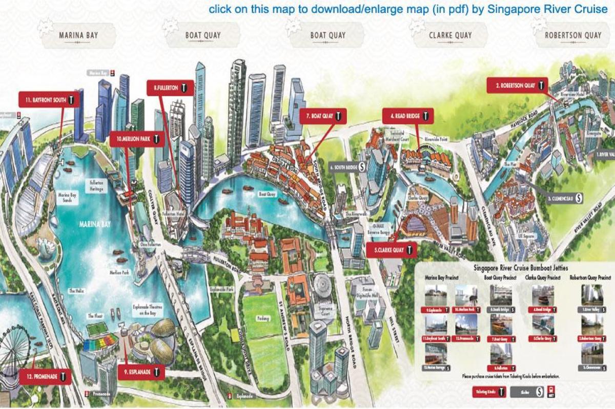 نقشه از رودخانه سنگاپور کروز