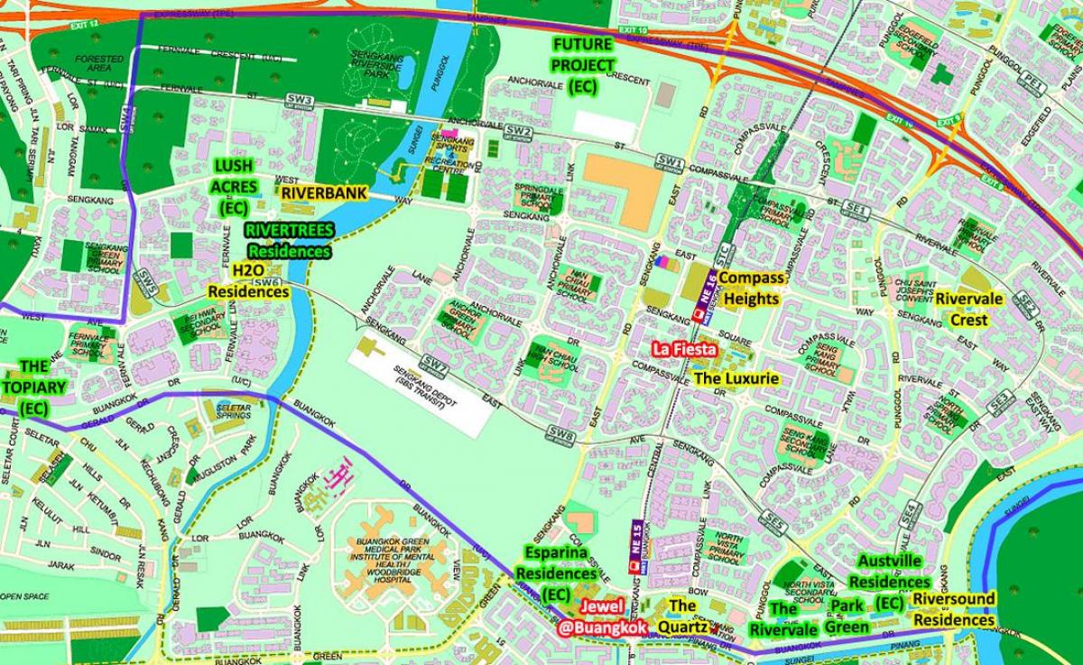 نقشه سنگکنگ سنگاپور