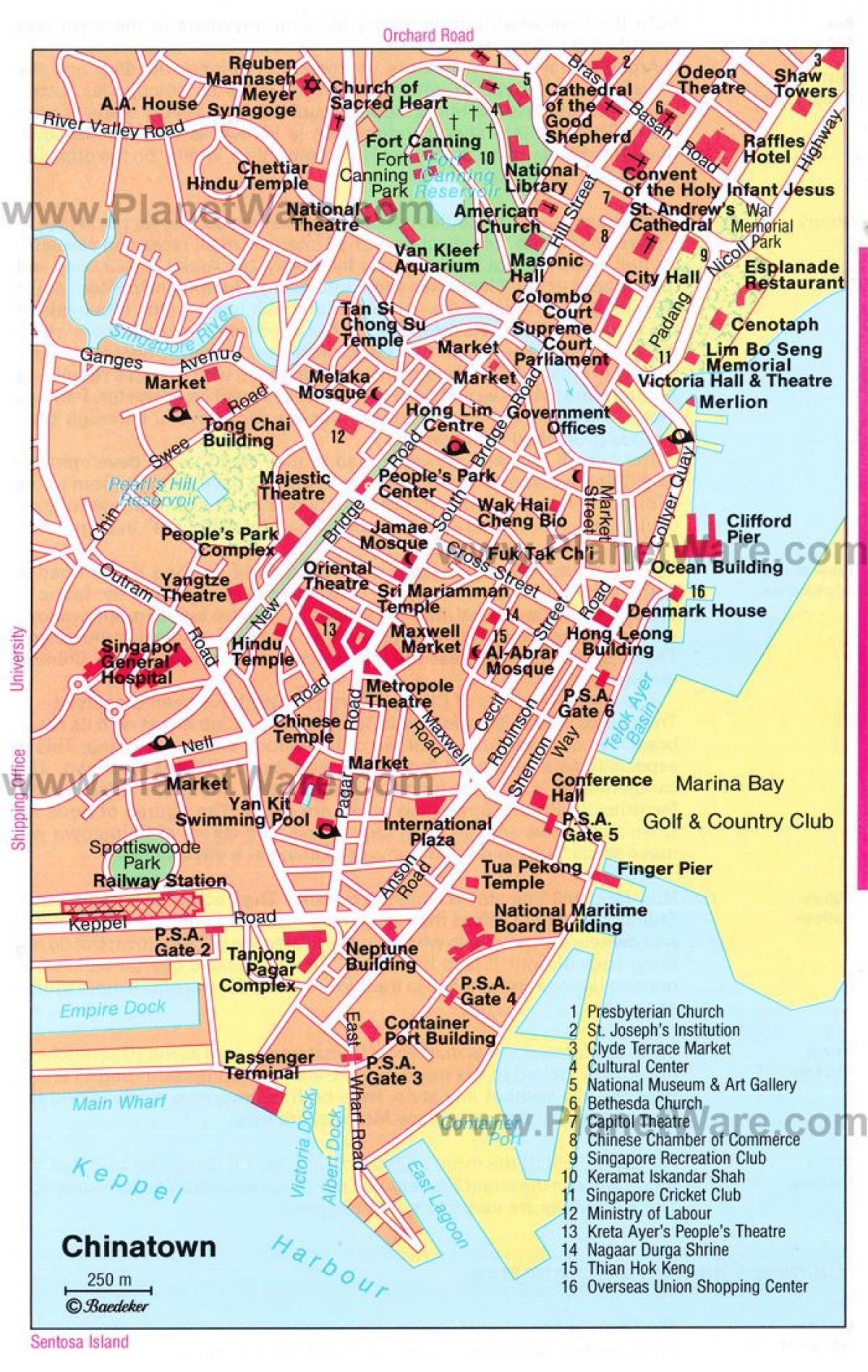 محله چینی ها سنگاپور نقشه