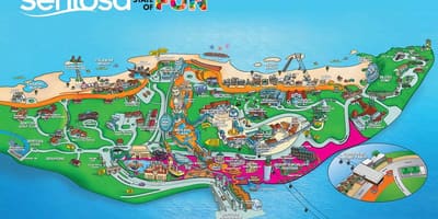 نقشه از جزیره sentosa