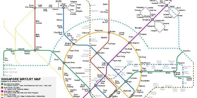 Singapore mrt سیستم نقشه