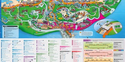 Sentosa, نقشه جاذبه های