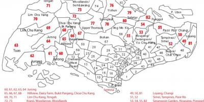 سنگاپور کد پستی نقشه