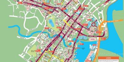 نقشه خیابان های سنگاپور