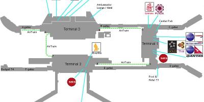 نقشه از فرودگاه سنگاپور