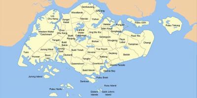 نقشه از کشور سنگاپور